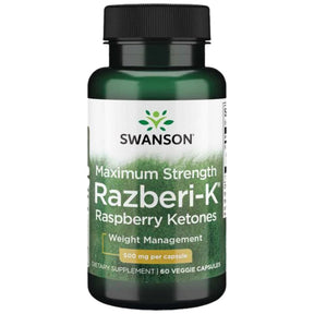 Razberi-K 500 mg / Maximum Strength Raspberry Ketones - 60 capsules - Nutra Best Europe