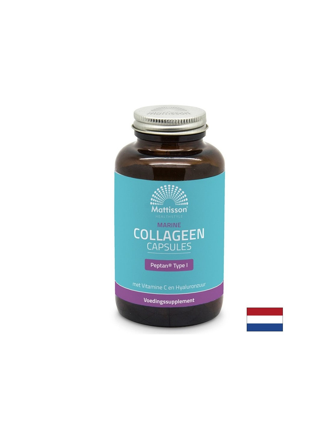 Collagene di pesce (tipo 1) con vitamina C e acido ialuronico - Marine Collagen Peptan, 180 capsule <tc>Mattisson Healthstyle</tc>