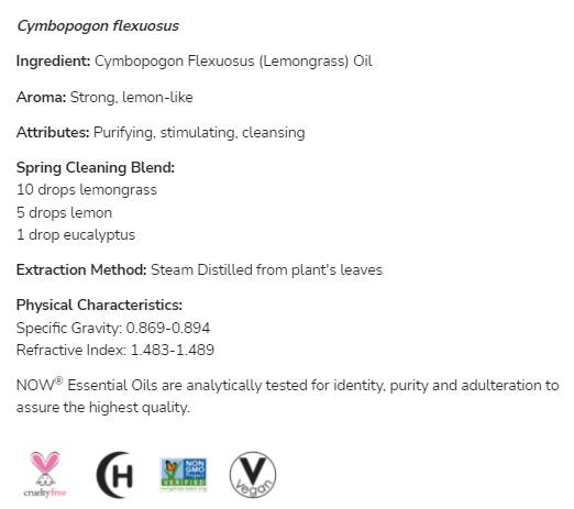 Olio di citronella | Cymbopogon Flexuosus al 100% puro - 30 ml