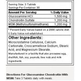 Glucosamina condroitina con MSM - 90 compresse