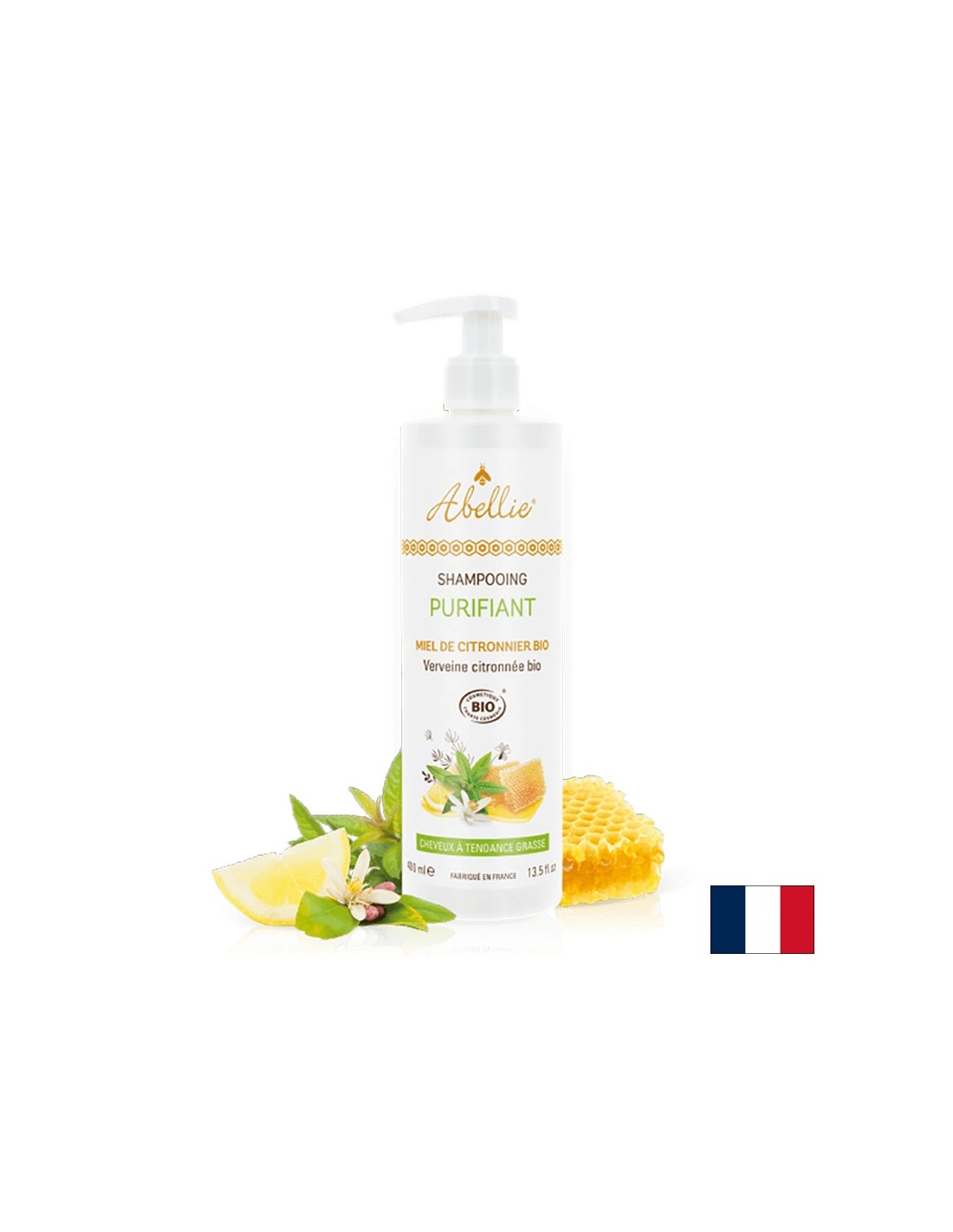 Shampoo per capelli grassi con miele di limone e verbena al limone, 400 ml