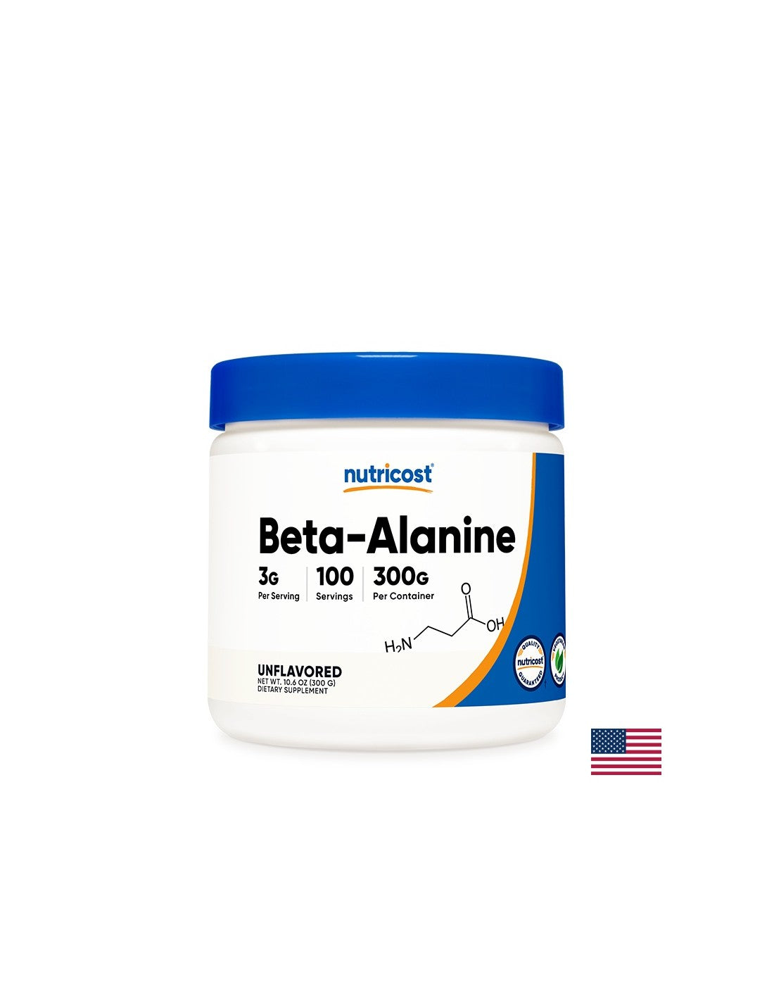 Forza e resistenza - Beta-Alanina, 300 g <tc>Nutricost</tc> polvere