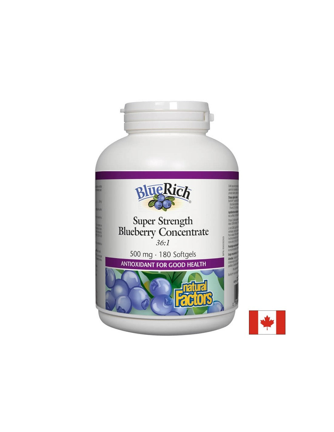 Concentrati di mirtilli super resistenza 36: 1 500 mg - 180 capsule gel