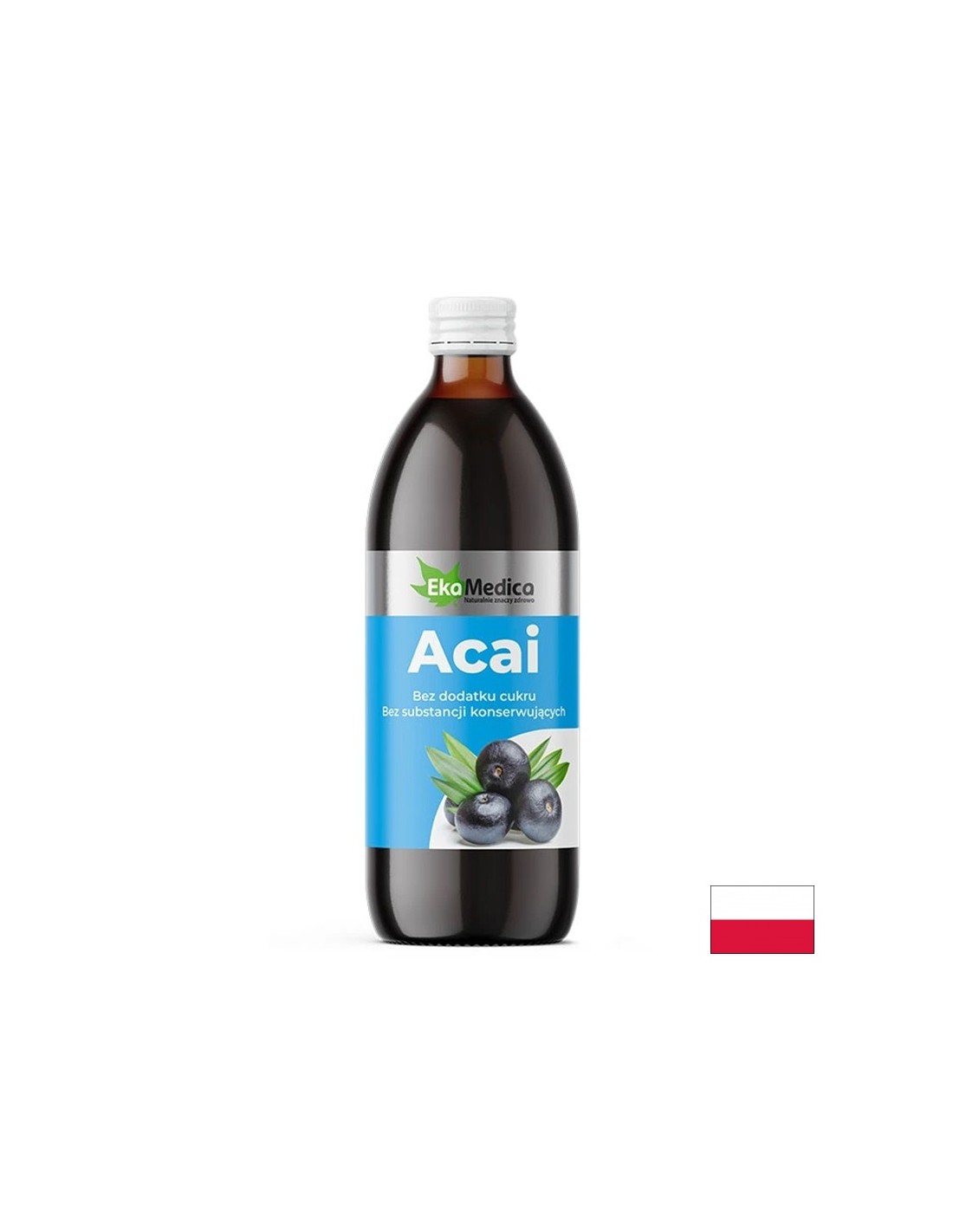 Succo di acai (asai) con camu -camu e vitamina naturale C - potente antiossidante, 500 ml, 10 o 20 dosi