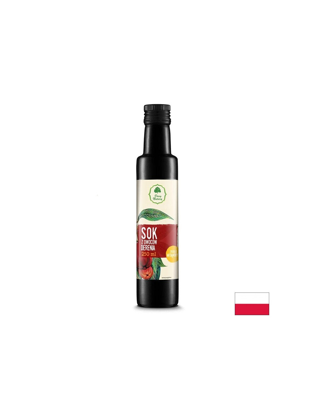 Succo di corniolo biologico per l'aggiunta di bevande e pasti - con un effetto corroborante e immunitario, 250 ml