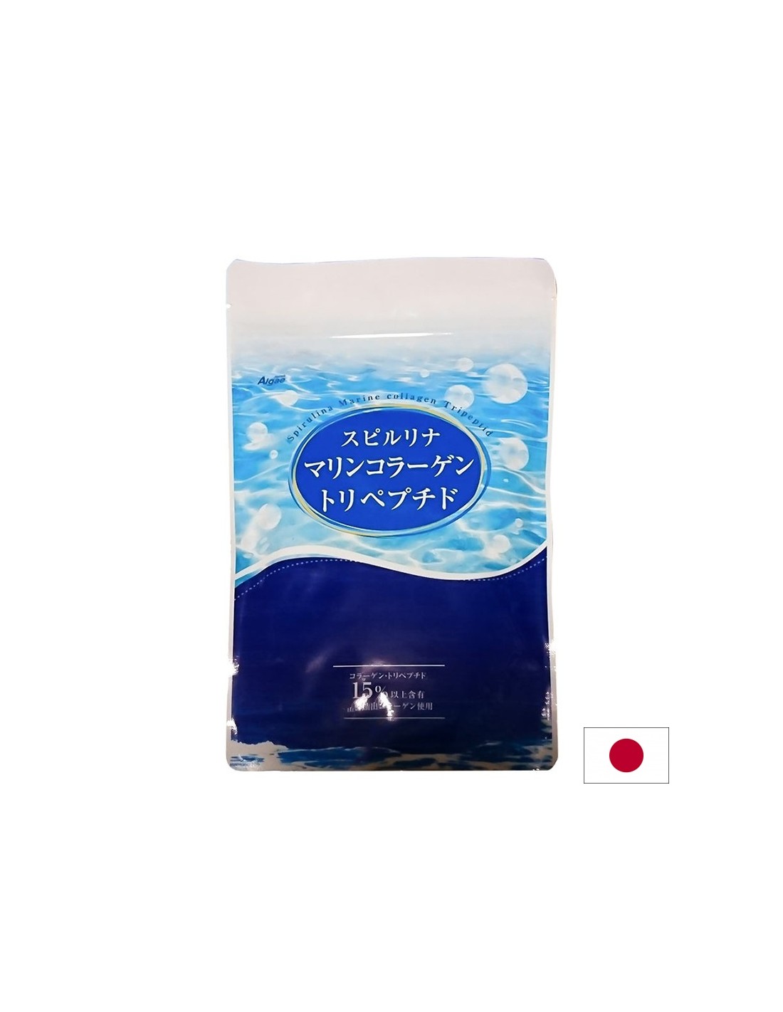 Spirulina giapponese + peptidi di pesce e vitamina C - Supporta articolazioni e pelle, 800 compresse