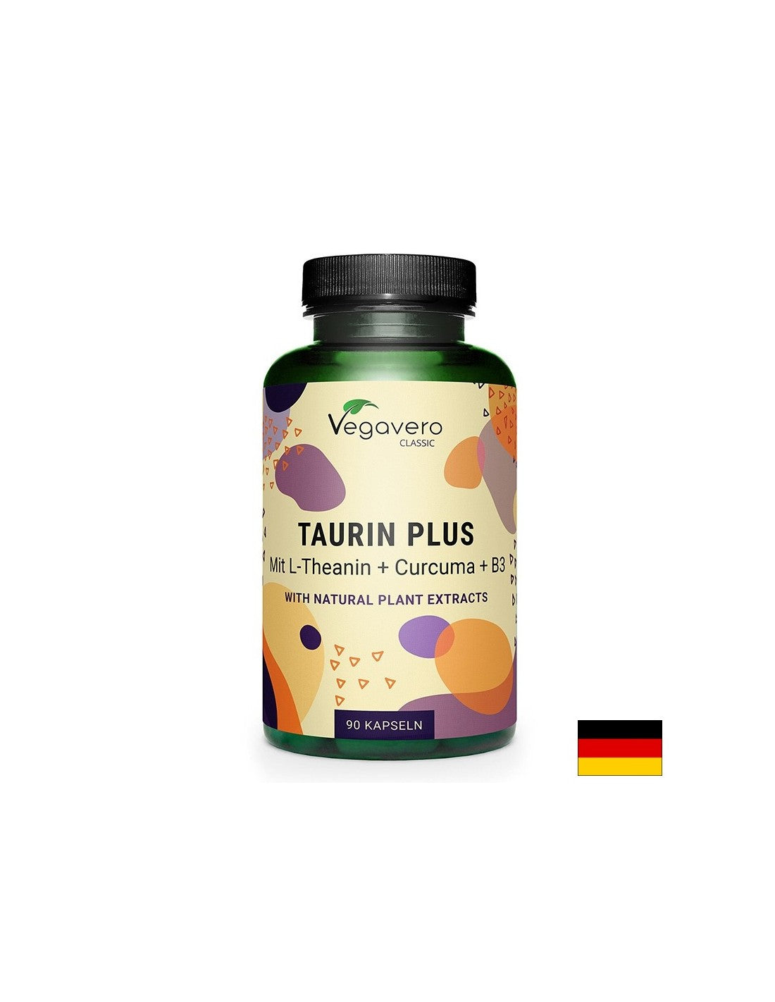 Contro lo stress e l'affaticamento - Taurina + L -teanina, curcuma e vitamina B3, 90 capsule
