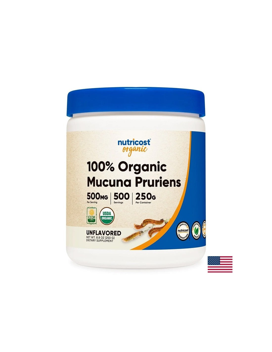 Stress e ansia - Mucuna (Mucuna pruriens) 400 mg, 250 g di polvere