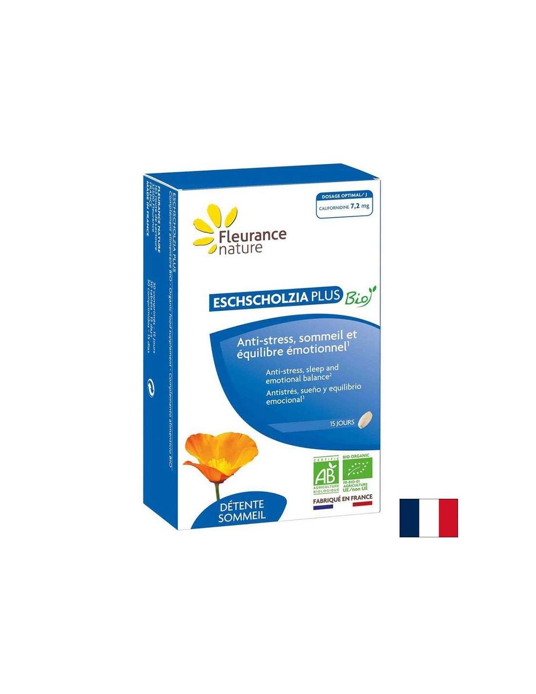 Stress e insonnia - Esholtsia Plus, 30 compresse Fleurance Nature