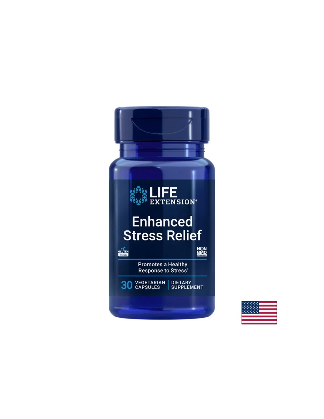 Stress e buon umore - balsamo limone + l -teanina - sollievo dallo stress enchaced, 30 capsule