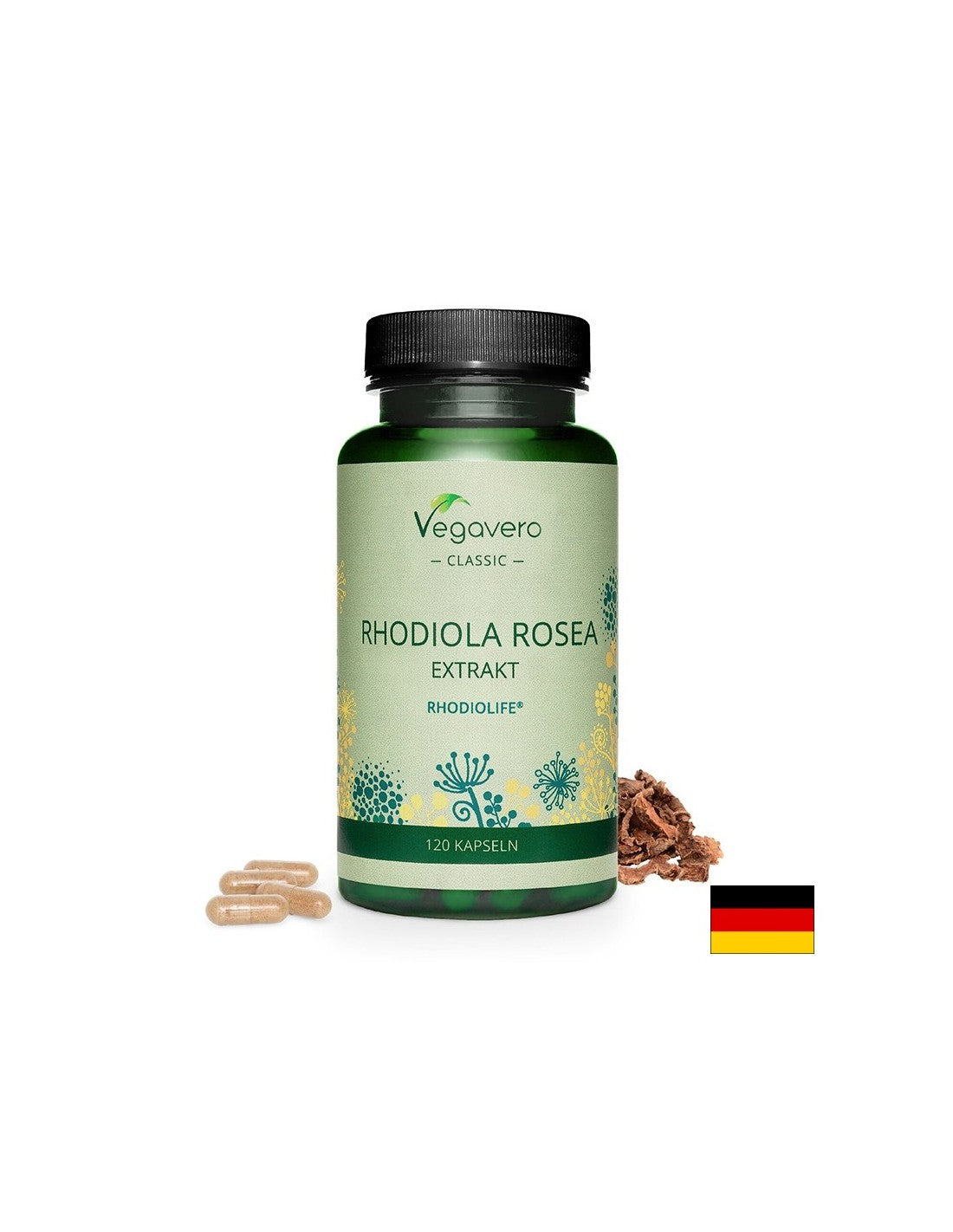 Stress e buon umore - Radice d'oro (Rhodiola), 120 capsule <tc>Vegavero</tc>