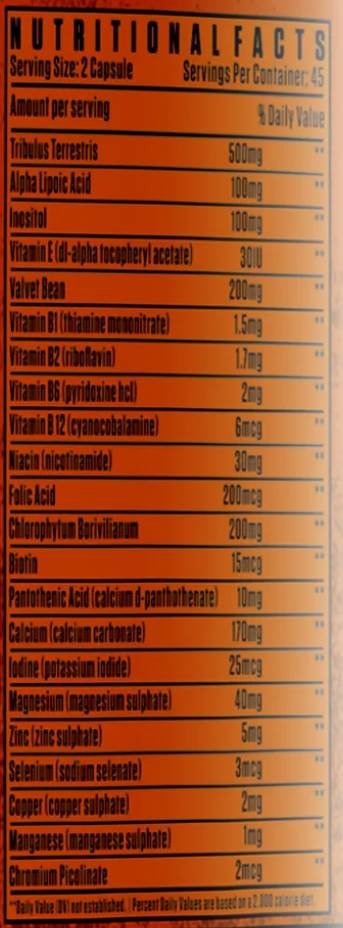 Testo Boost | con tribulus, vitamine e minerali - 90 capsule