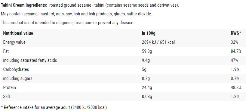 Tahini Cream - 500 grammi