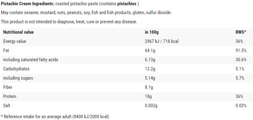 Pistacchio Crema - 200 grammi