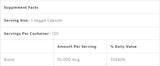 Biotina 10000 mcg - 120 capsule