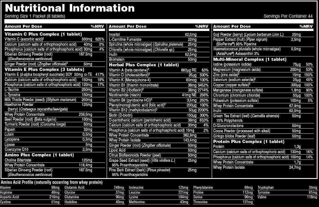 Animal Pak - 44 pacchetti