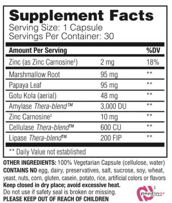 Acido Soothe | Con Marshmallow & Papaya - 90 capsule