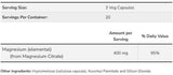 Citrato di magnesio 400 mg - 60 capsule