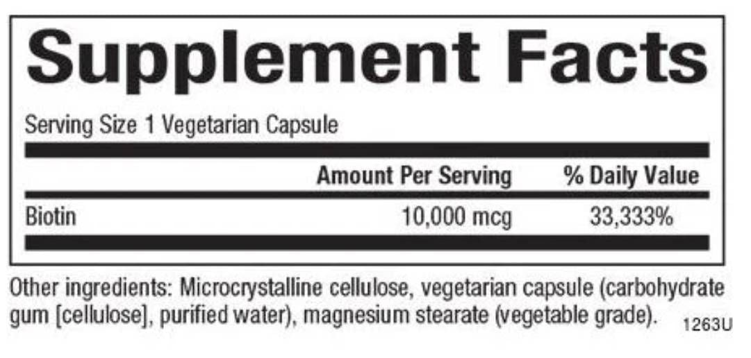 Biotina 10000 mcg - 60 capsule