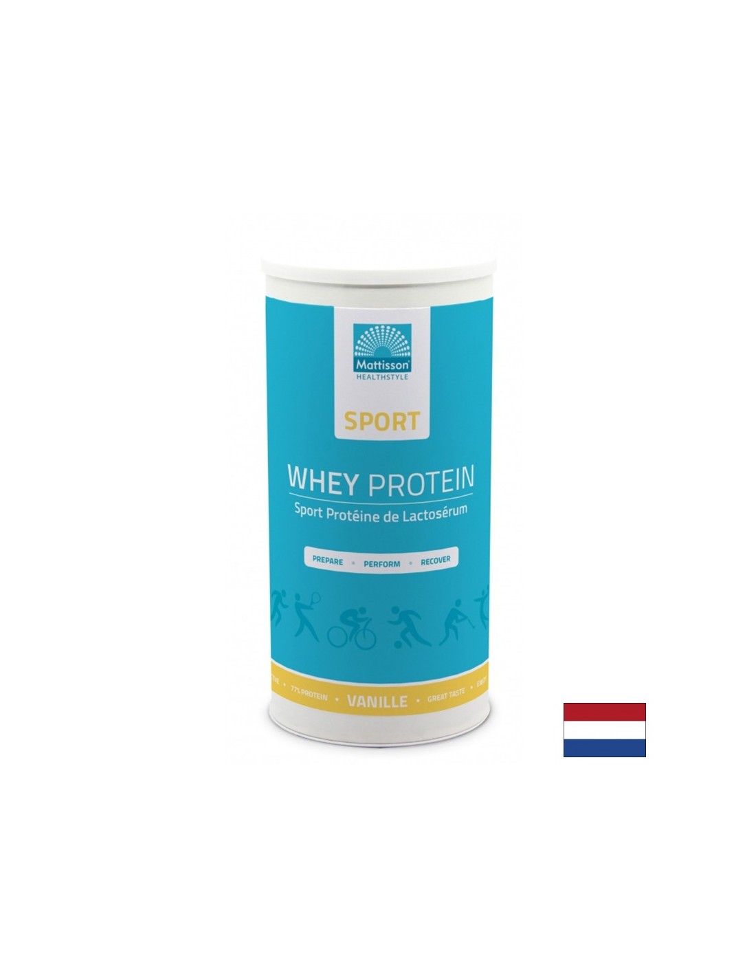 Proteina del siero di latte - Proteina siero di latte sportiva, polvere di 450 g con sapore di vaniglia