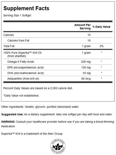 Olio di krill puro al 100% 500 mg - 60 Softgels