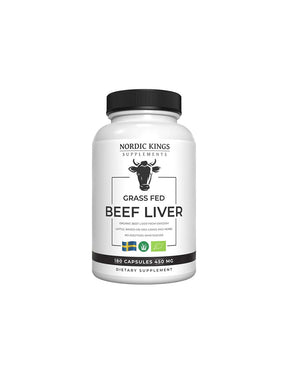 Beef liver from grass-fed animals (Organic), 180 capsules Nordic Kings - Nutra Best Europe