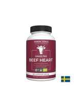 Cuore di manzo da animali nutriti ad erba (biologico), 180 capsule <tc>Nordic Kings</tc>