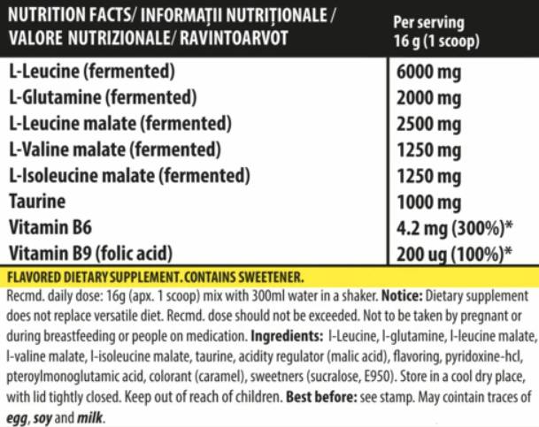 BCAA 811 /8: 1: 1 - 400 grammi