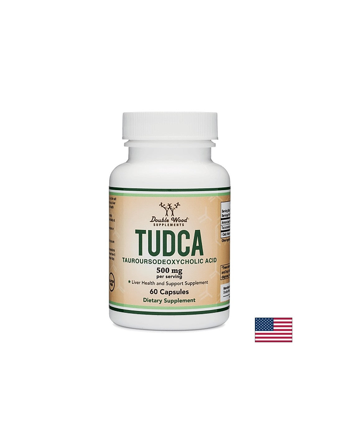 TUDCA (Acido tauroursodesossicolico), 500 mg, 60 capsule <tc>Double Wood</tc>