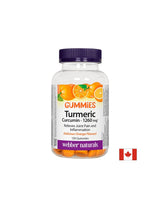 Caramelle gommose alla curcuma e curcumina/Curcuma, 120 compresse gelatinose al gusto di arancia <tc>Webber Naturals</tc>