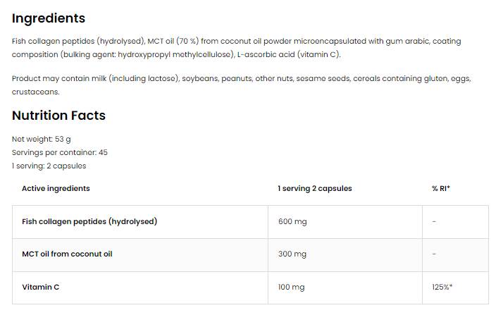 Coconut & Collagen | Collagene marino con MCT - 90 capsule