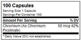 Chromium picolinate 50 mcg - 100 capsule