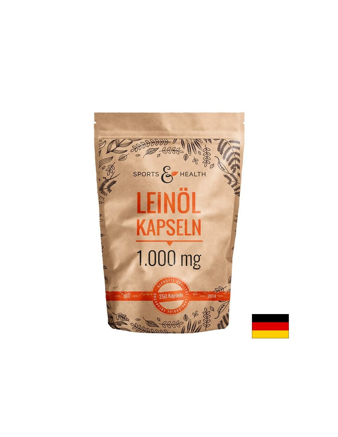 Per supportare l'immunità, la funzione del cuore e del cervello - olio di semi di lino, 1000 mg x 250 capsule