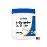 Per supportare la funzione muscolare e intestinale - L -glutammina, 5 gx 250 g di polvere