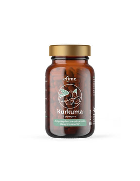 To support joints and good digestion - Turmeric + Black Pepper Efime, 60 capsules - Nutra Best Europe