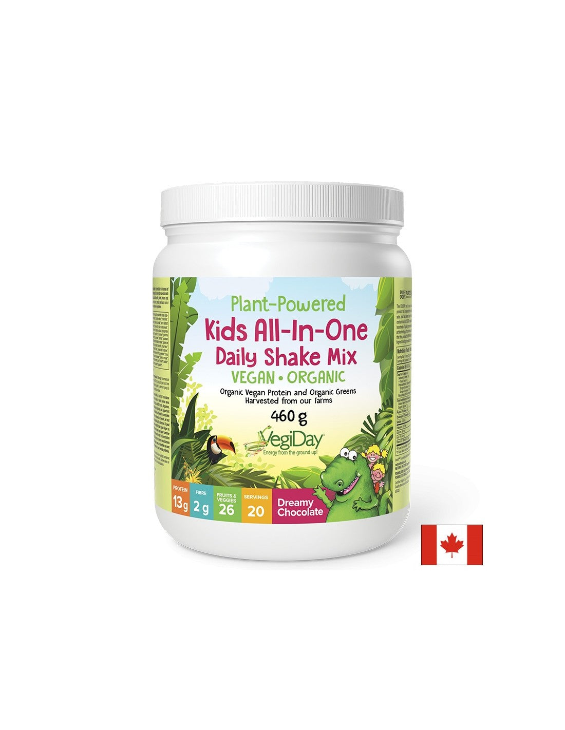 Proteine ​​vegane per bambini - Con frutta, verdura ed erbe biologiche - Al gusto di cioccolato, 460 g <tc>Natural Factors</tc>