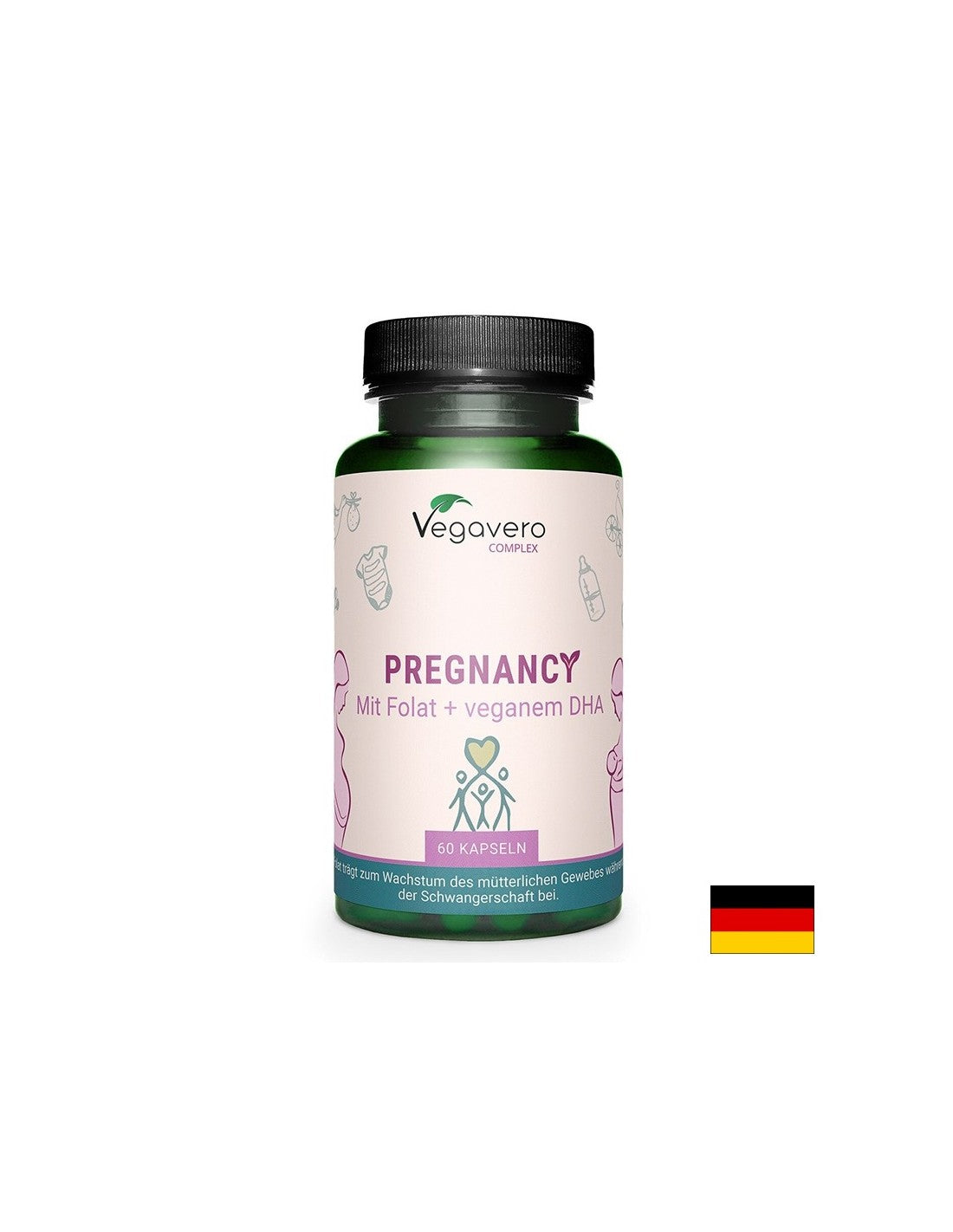 Vitamine vegane e minerali per donne in gravidanza e in allattamento con EPA/ DHA e zenzero vegetali, 60 capsule