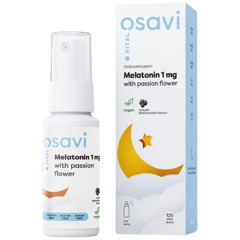 Melatonina 1 mg spray orale | con passiflora - 25 ml