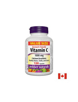 Vitamina C Ascorbato di Calcio - Vitamina C (ascorbato di calcio) 1000 mg, 120 capsule <tc>Webber Naturals</tc>