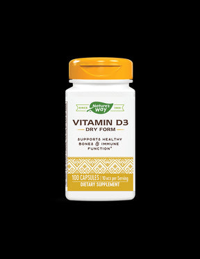 Vitamin D3 Dry Form/ Vitamin D3 (dry) 400 IU x 100 capsules Nature's Way - Nutra Best Europe