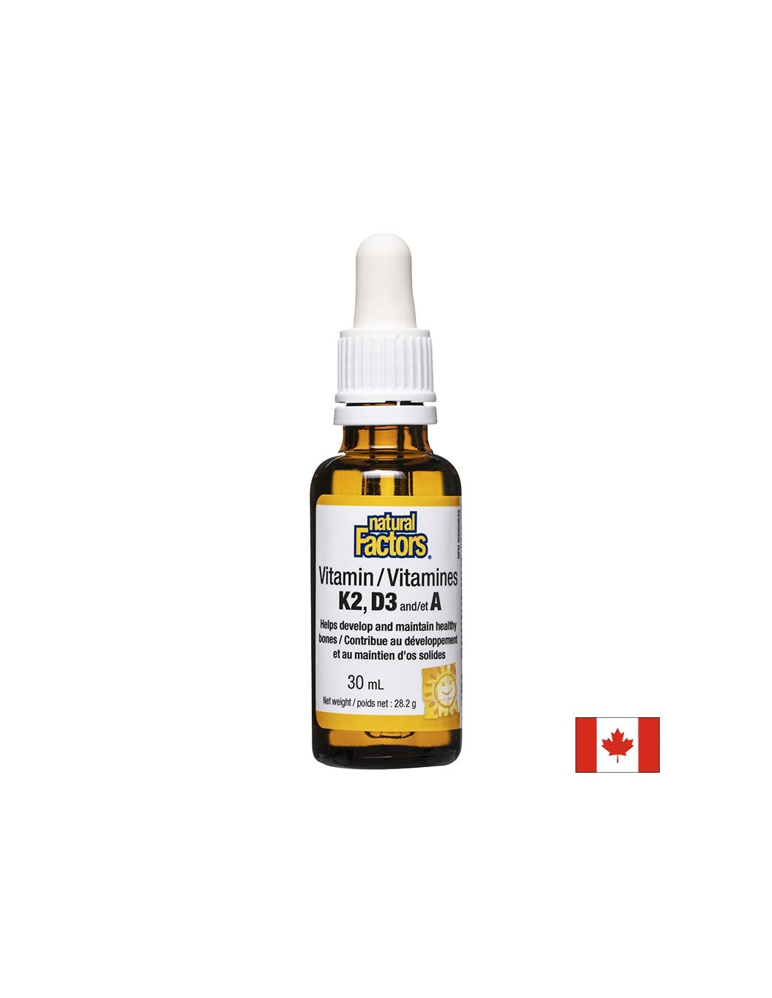 Vitamina K2, D3, A (gocce)/Per l'osteoporosi, 30 ml, 120 dosi <tc>Natural Factors</tc>