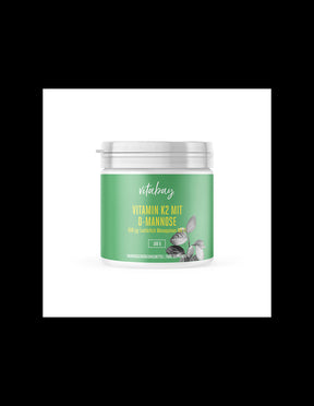 Vitamin K2 mit D-Mannose / Vitamin K and D-mannose, 100 gr (powder) - Nutra Best Europe
