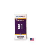 Vitamina B1 (monitrato di tiamina) - Sistema nervoso e salute cardiovascolare, 100 mg x 100 compresse sublinguali <tc>Superior Source</tc>