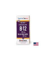 Vitamina B12, B6 + Acido folico - equilibrio ormonale e metabolico, 60 compresse sublinguali <tc>Superior Source</tc>