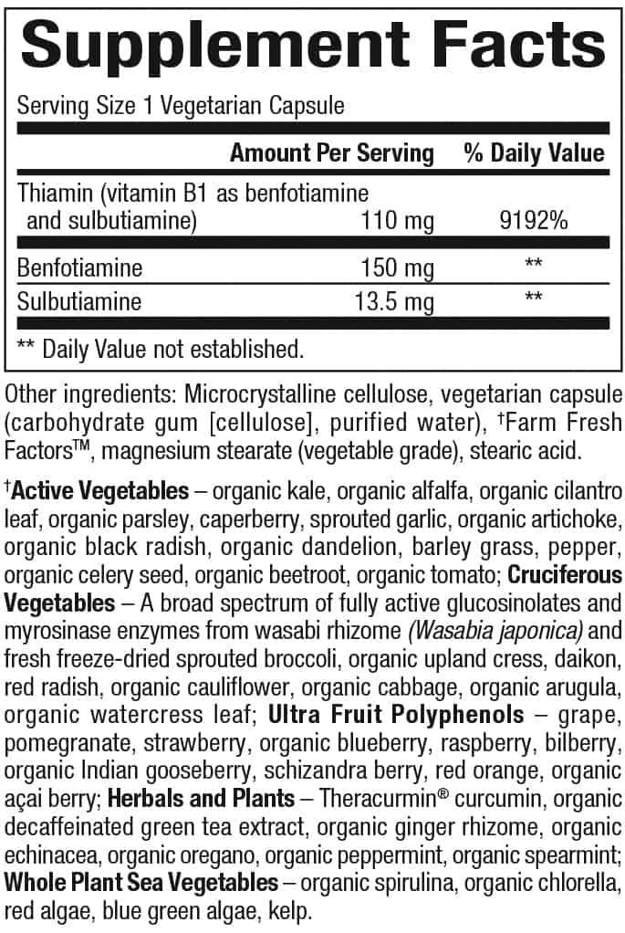 Benfotiamine 150 mg | Biocoenzymated ™ - 30 capsule