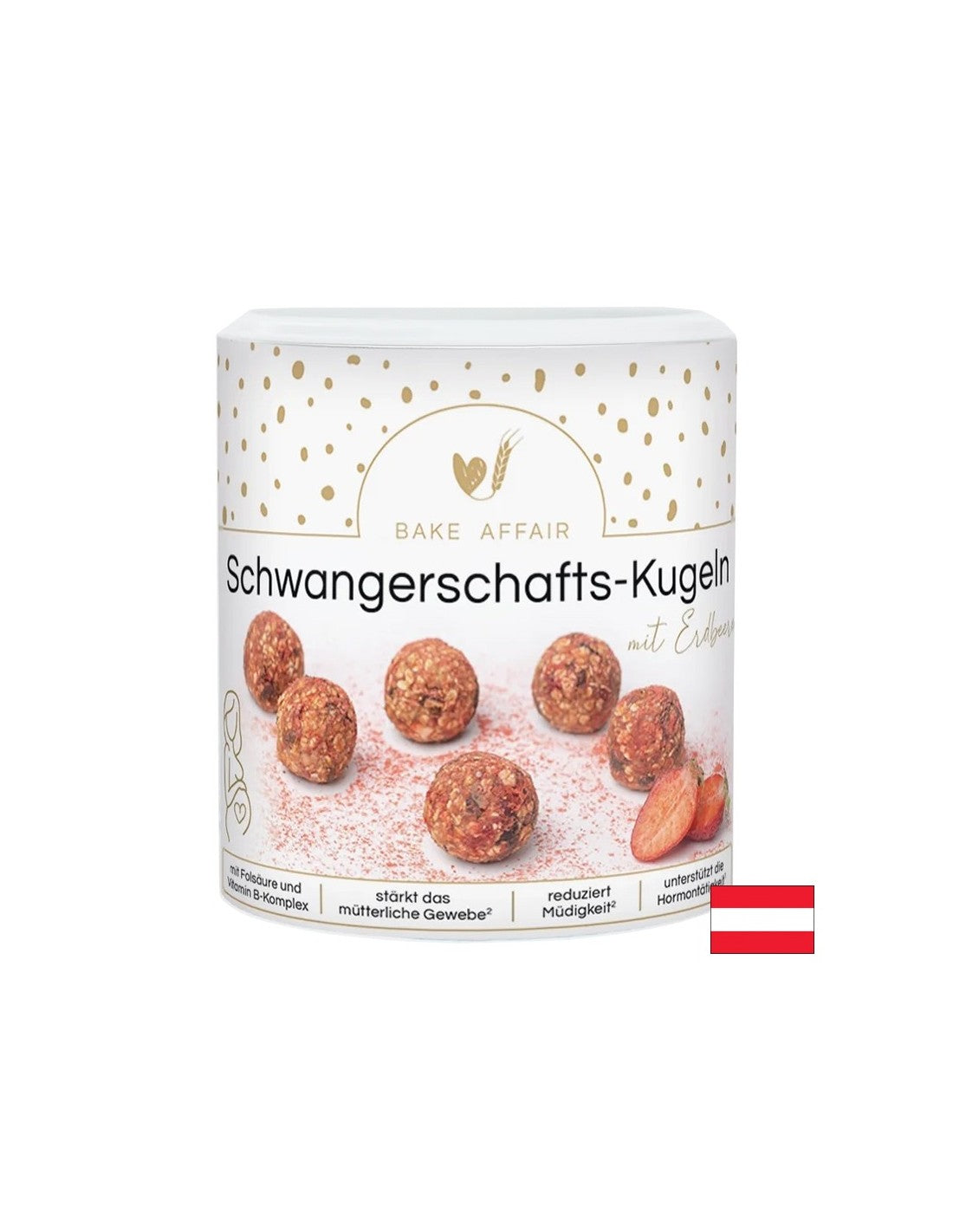 Mix di vitamina per caramelle vegane per donne in gravidanza con fragole, 190 g