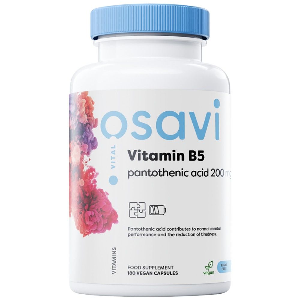 Vitamina B5 | Acido pantotenico 200 mg - 180 capsule