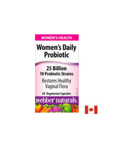 Probiotico quotidiano femminile - Probiotico per donne 25 miliardi di probiotici attivi, 10 ceppi, 30 capsule