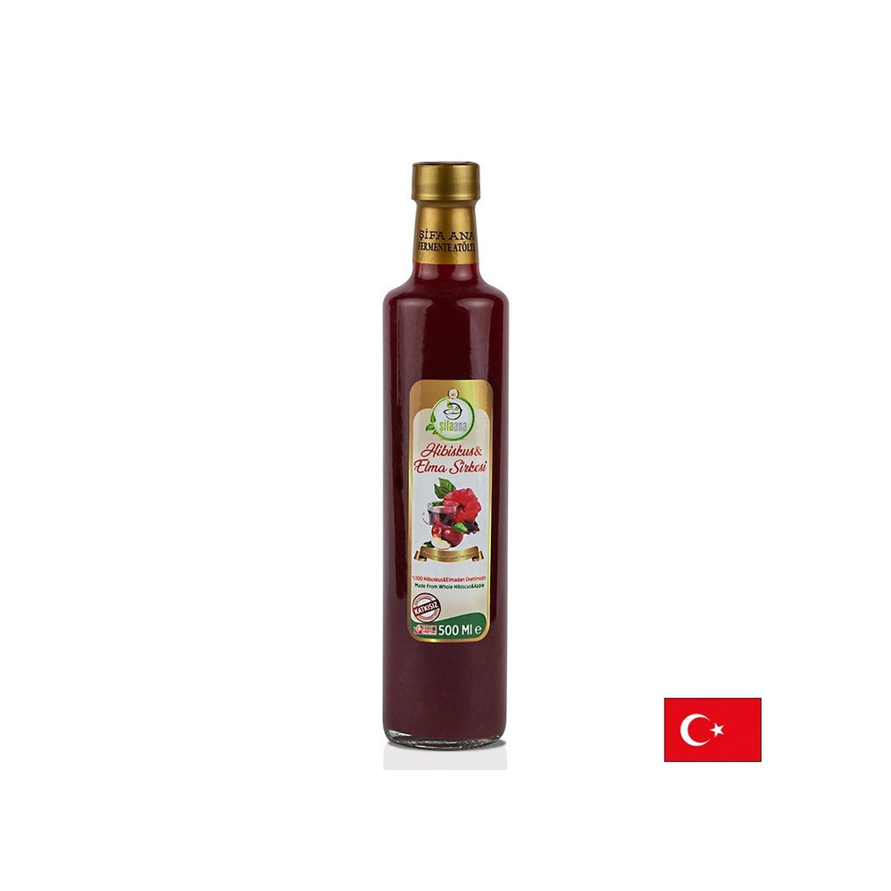 Aceto di sidro di mele naturale con ibisco - pressione sanguigna e controllo del colesterolo, 500 ml
