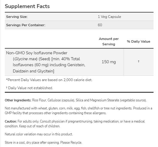Isoflavoni di soia 150 mg - 120 capsule